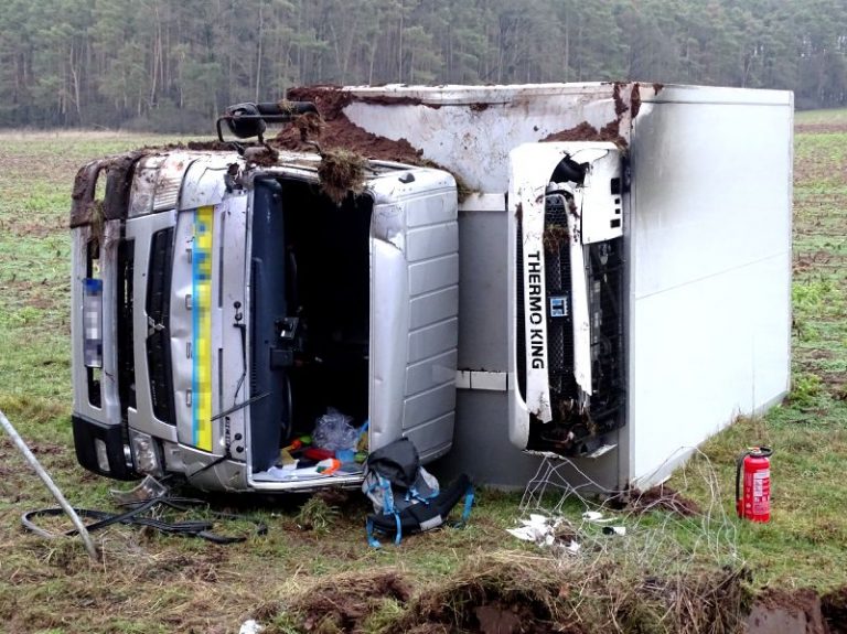 Einsatz 01 – 2019 – Verkehrsunfall auf der B8 mit einem LKW